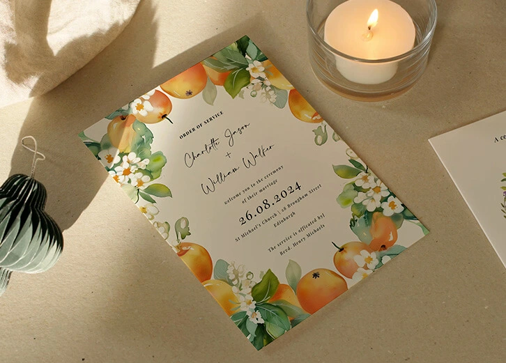 Order Of Service For Weddings| Multiple Pages| Utterly Printable
