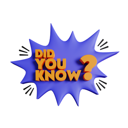 28 Did You Know Tag Badge 3D 일러스트레이션들 - 무료 다운로드 (PNG, BLEND, FBX, GlTF)| IconScout