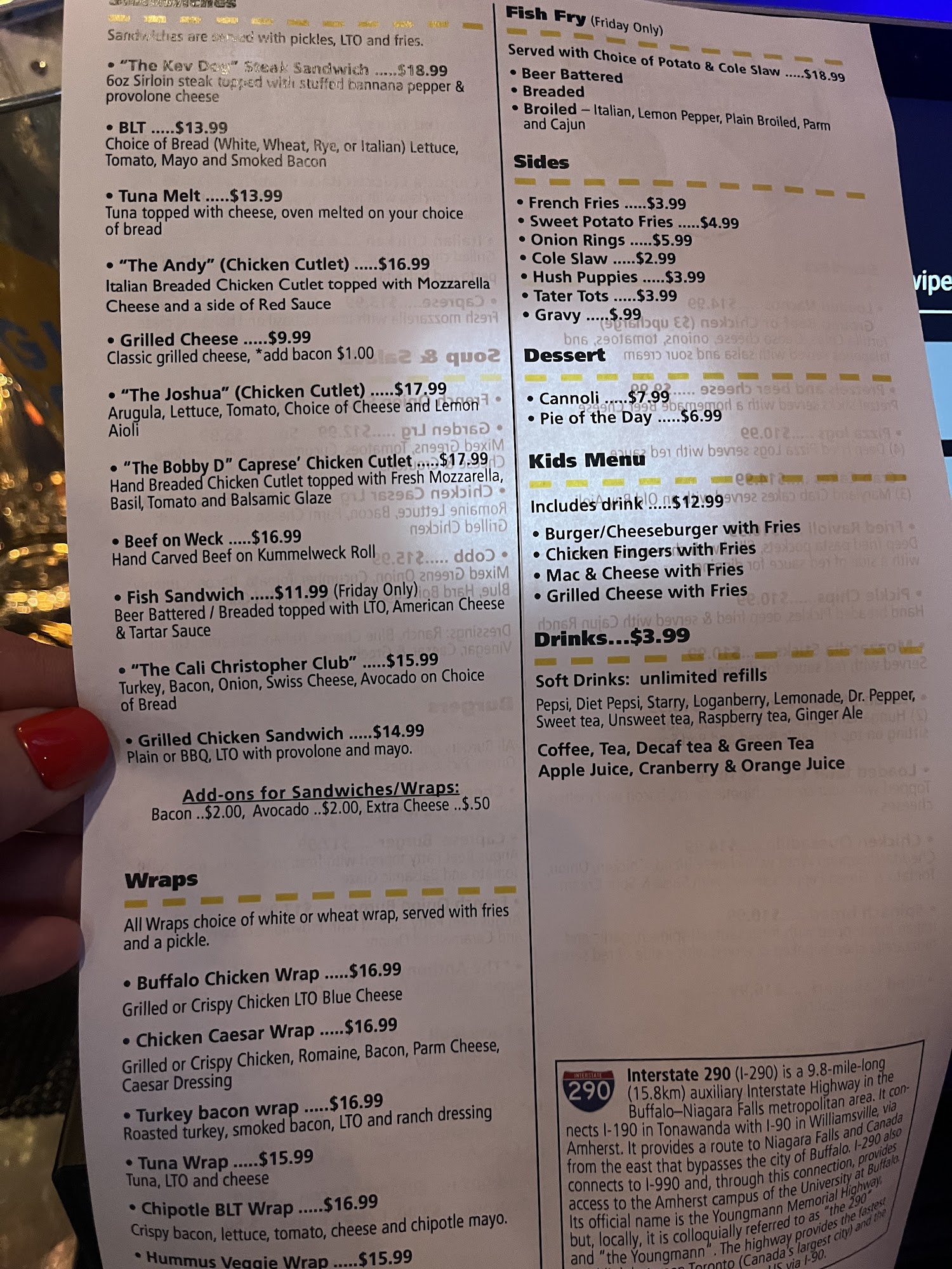 290 Slide, Sports Bar & Grill, Tonawanda - Menu, Reviews (61), Photos (18) - Restaurantji