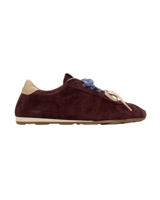 Forever & Always Shoes Crea Burgundy Leather Sneakers In Brown| Lyst UK