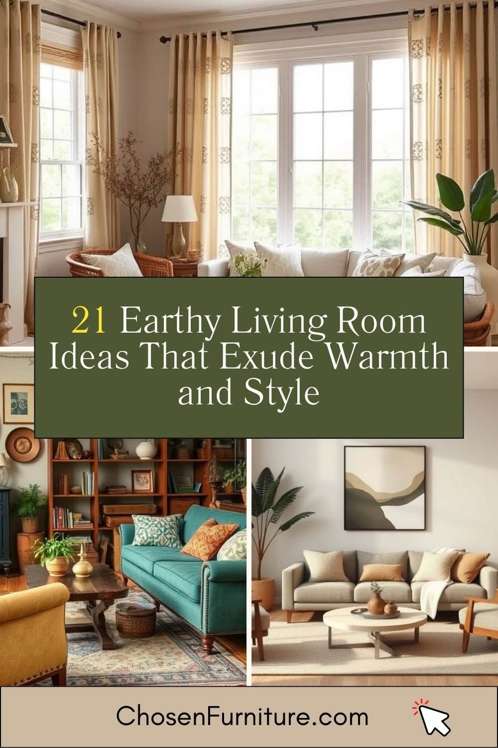 21 Earthy Living Room Ideas That Exude Warmth and Style
