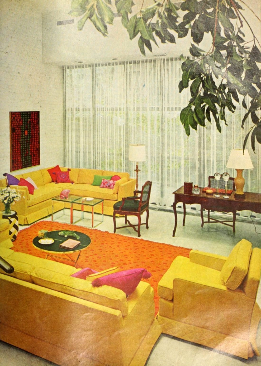 Vintage 1960s living room decor: Retro home fashion with mid-century style - Click Americana