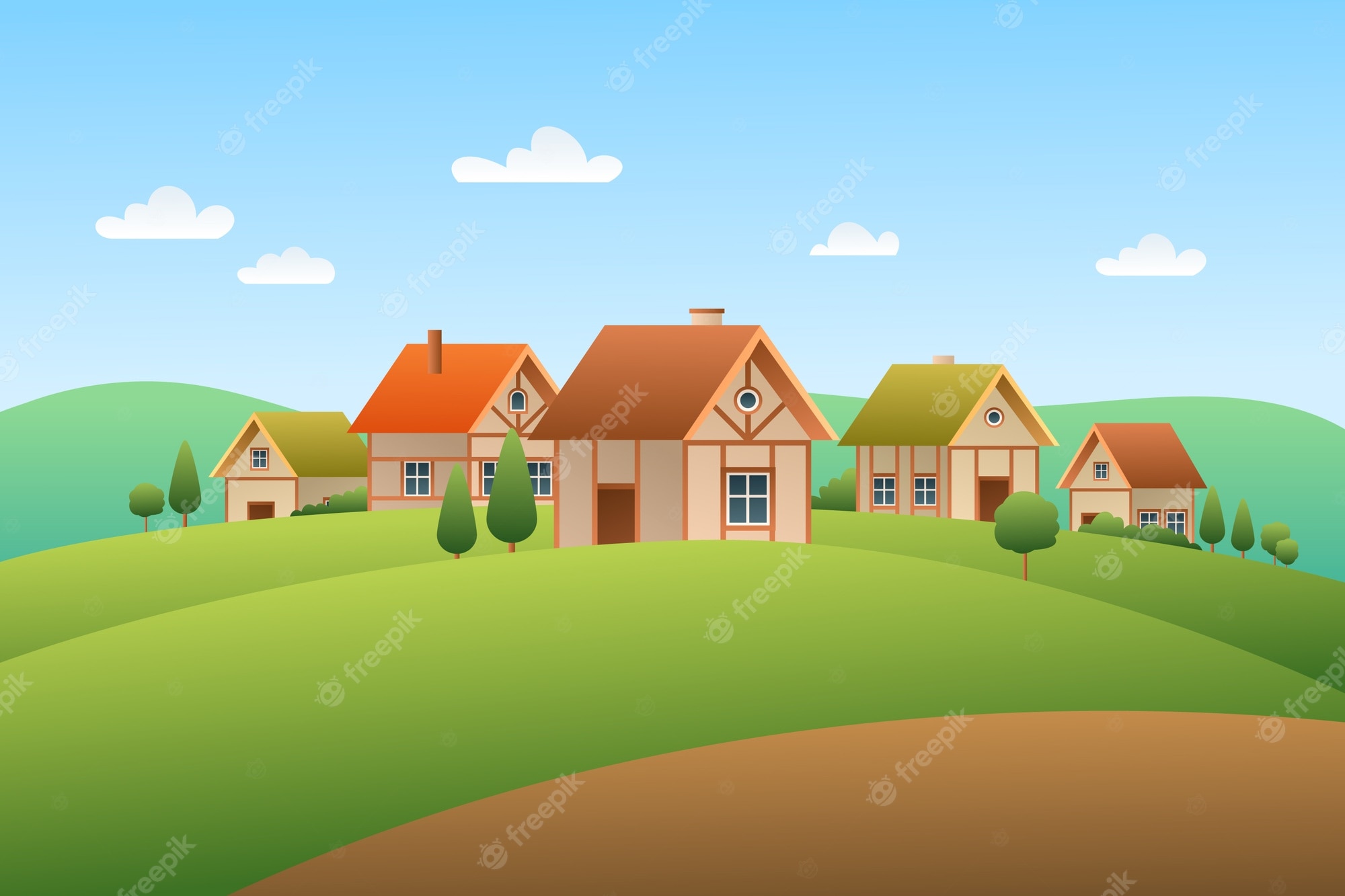 Villages - Clip Art Library