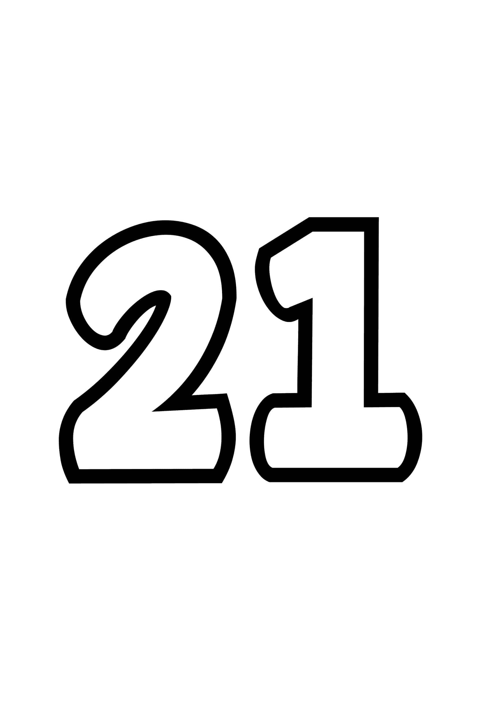 Number 21 White Black Button | Wacky Buttons #5736141