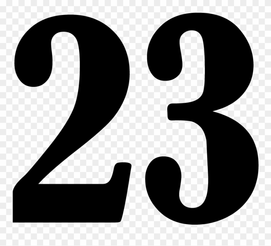 El Clip Art Del Número 23 Ziffer 23, Dreiundzwanzig, Aus Natürlichen