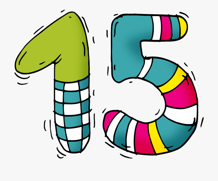 Number Fifteen Clipart