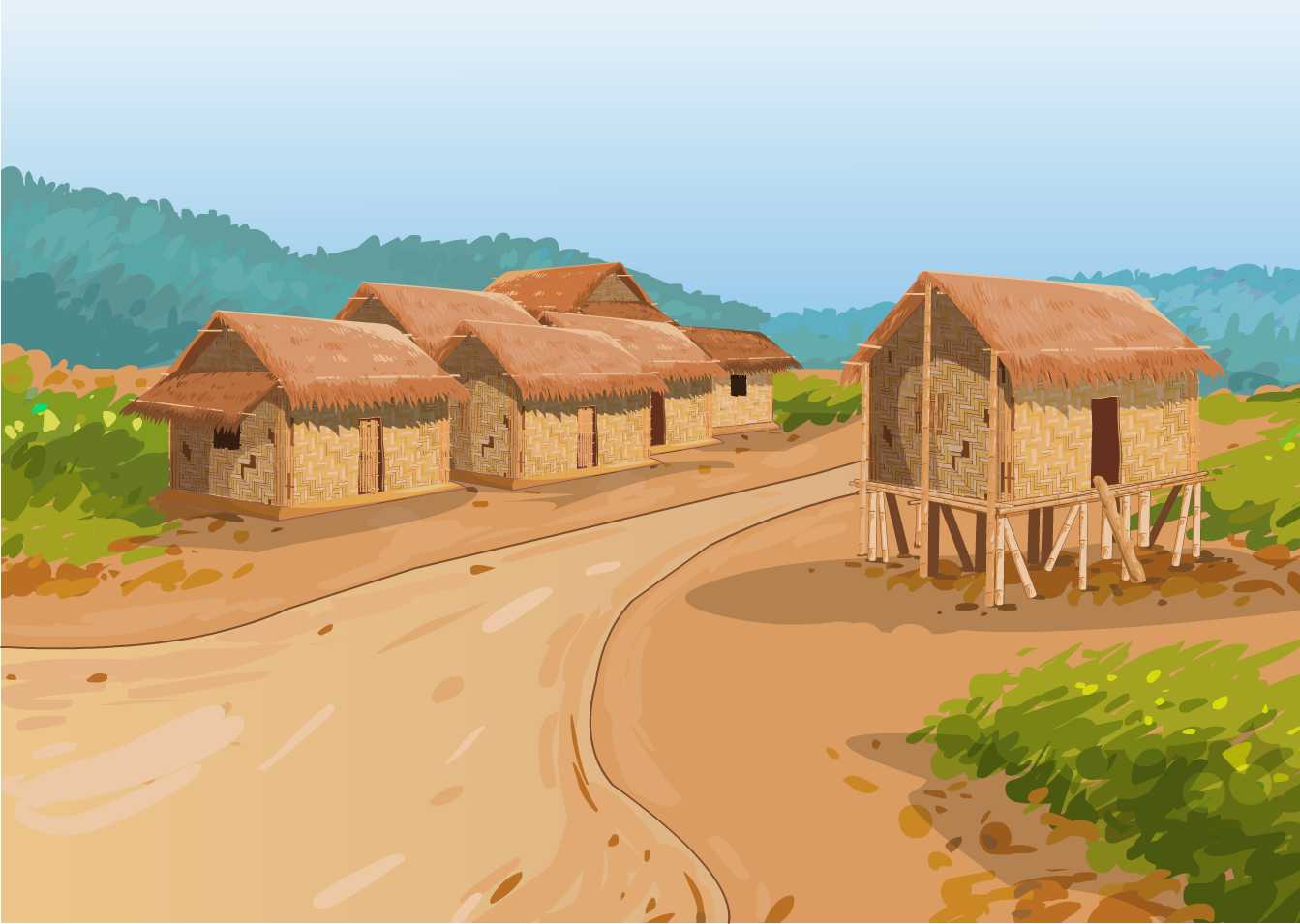 Village Life Clipart - Clipground