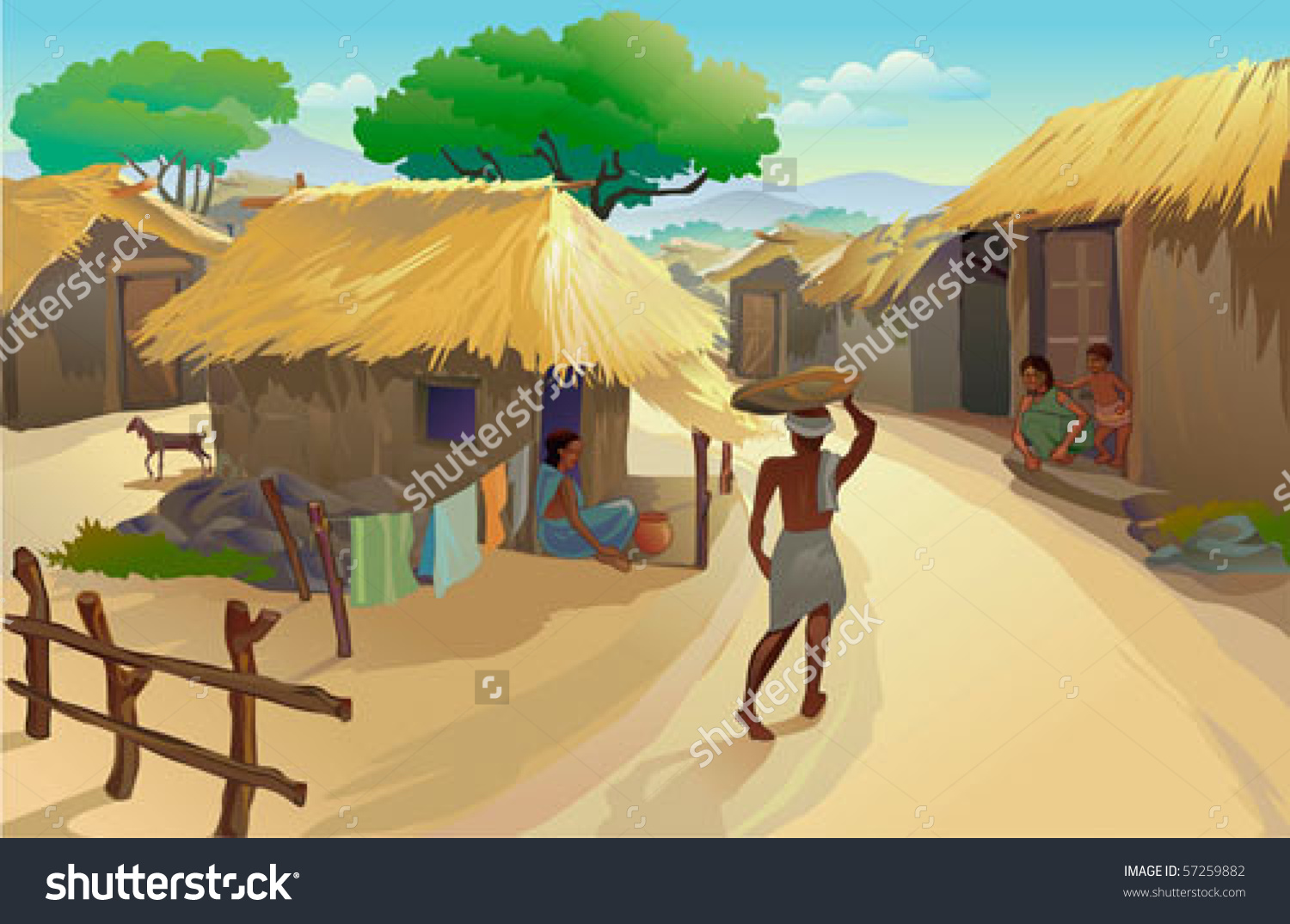 Indian Village Clipart - Clipground