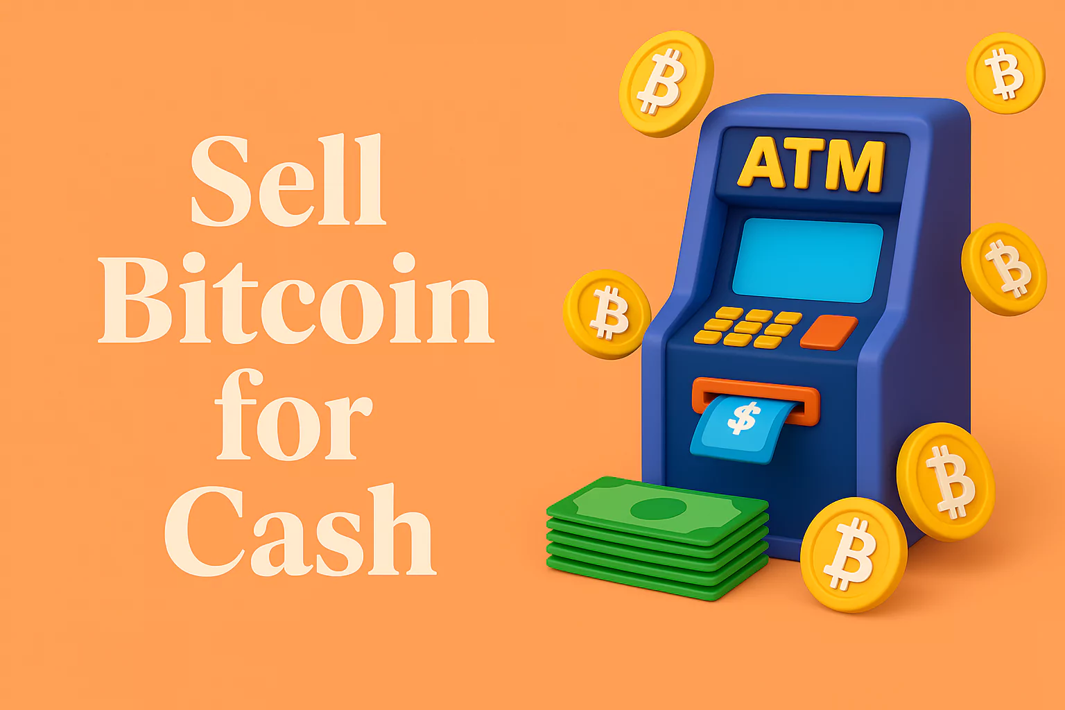 How To Sell Bitcoin For Cash - Step-By-Step (BTM, P2P, Brokers)