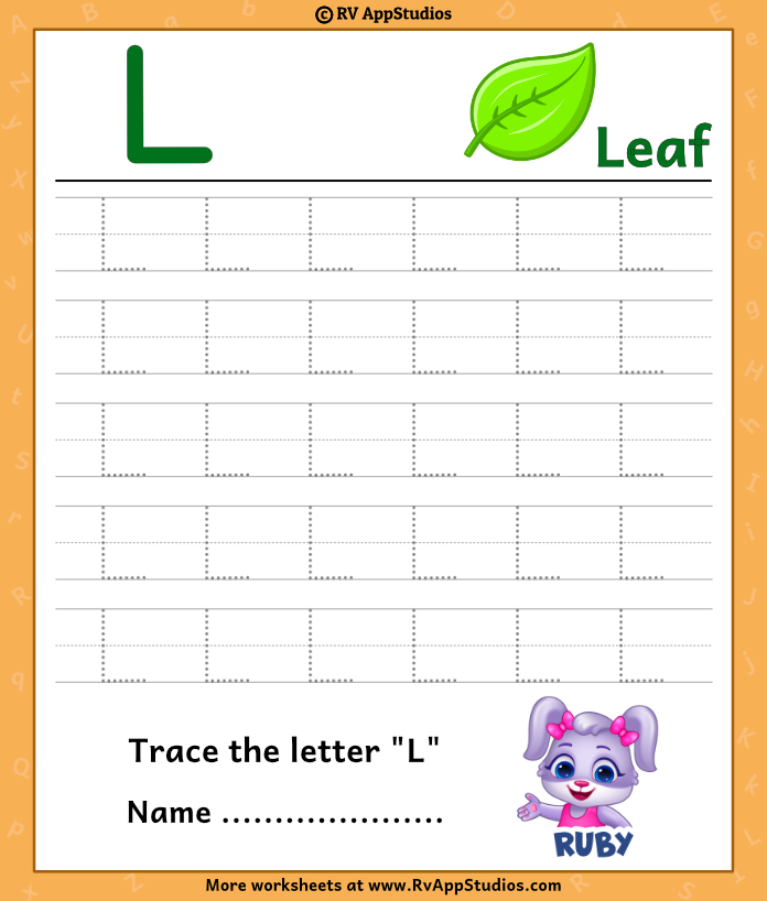 Printable Capital L
