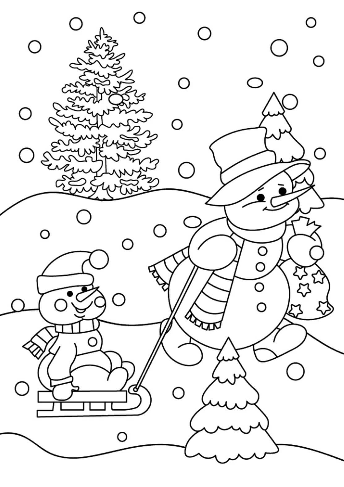 Winter coloring pages - ColoringLib