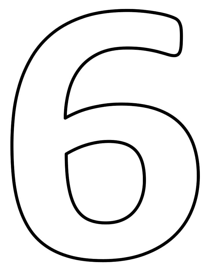 Printable Number 6 Template