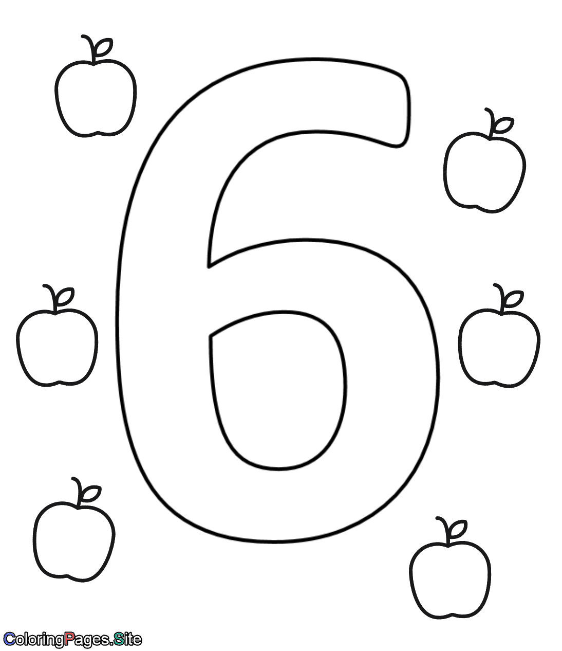 Printable Number Six