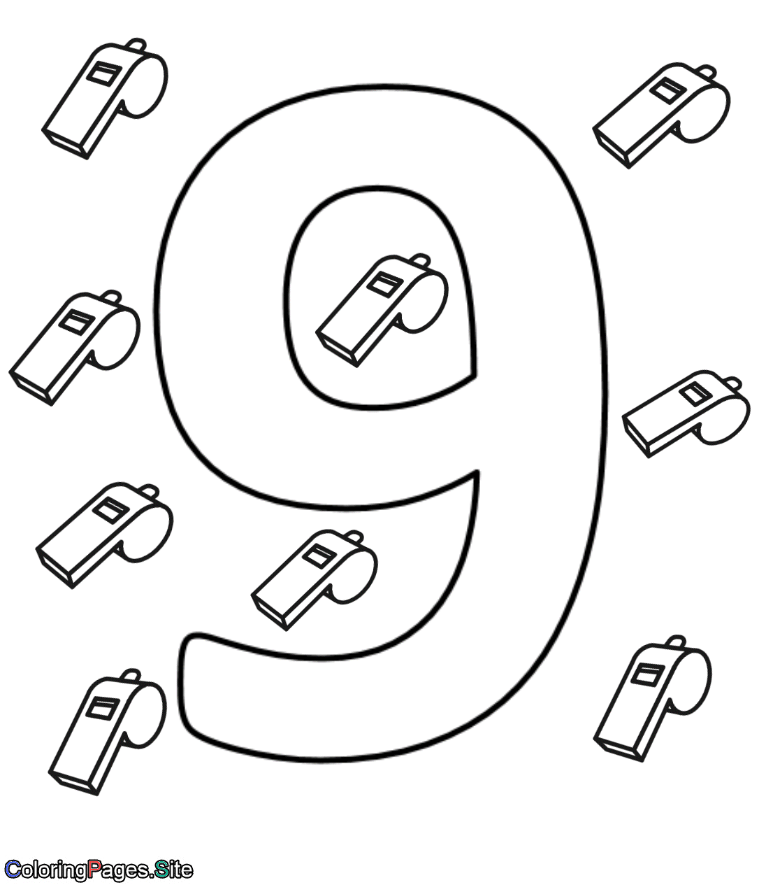 32 Number 9 Coloring Page In 2020 Preschool Coloring - Vrogue.co
