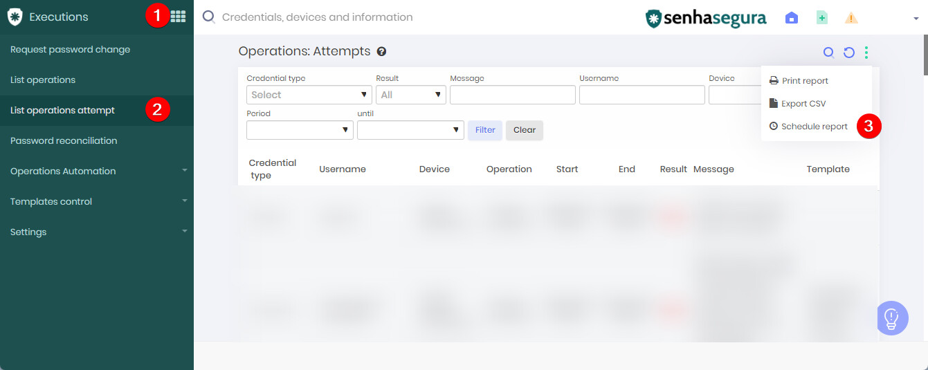 How To Create List Operations Attempt Schedule Report - PAM Core - Segura Community