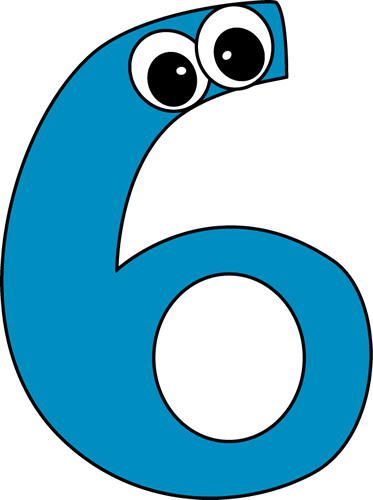 Cartoon Number Six Clip Art - Cartoon Number Six Image