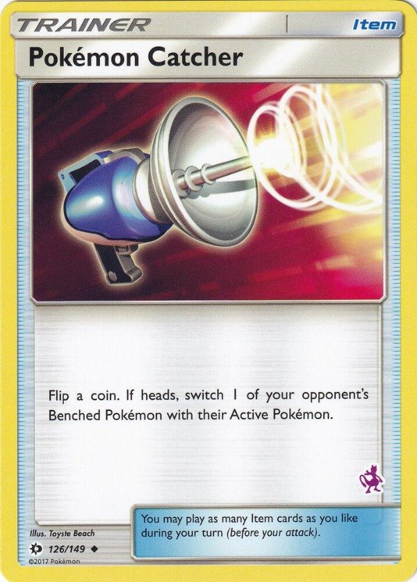 Pokémon Catcher - 126/149 - Sun And Moon Mewtwo Stamped Battle Academy - ALUMINETCG