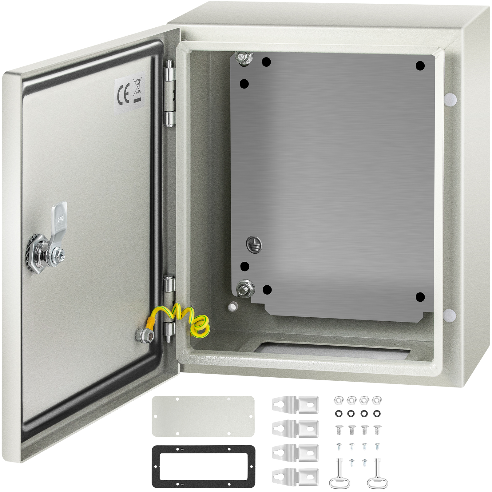 VEVOR Steel Electrical Box 12&#39;&#39; x 10&#39;&#39; x 6&#39;&#39; Electrical Enclosure Box, Carbon Steel Hinged ...