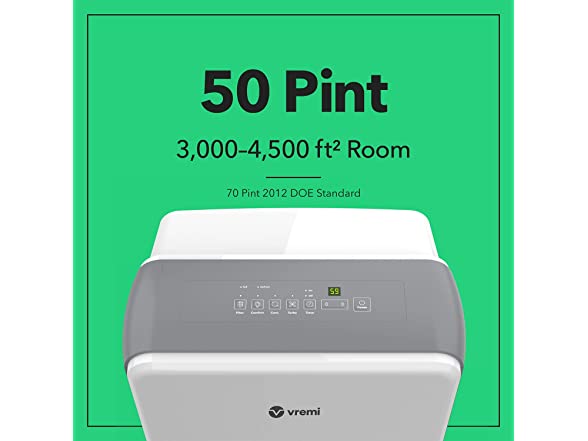 Vremi 4500sqft 50-Pint Dehumidifier