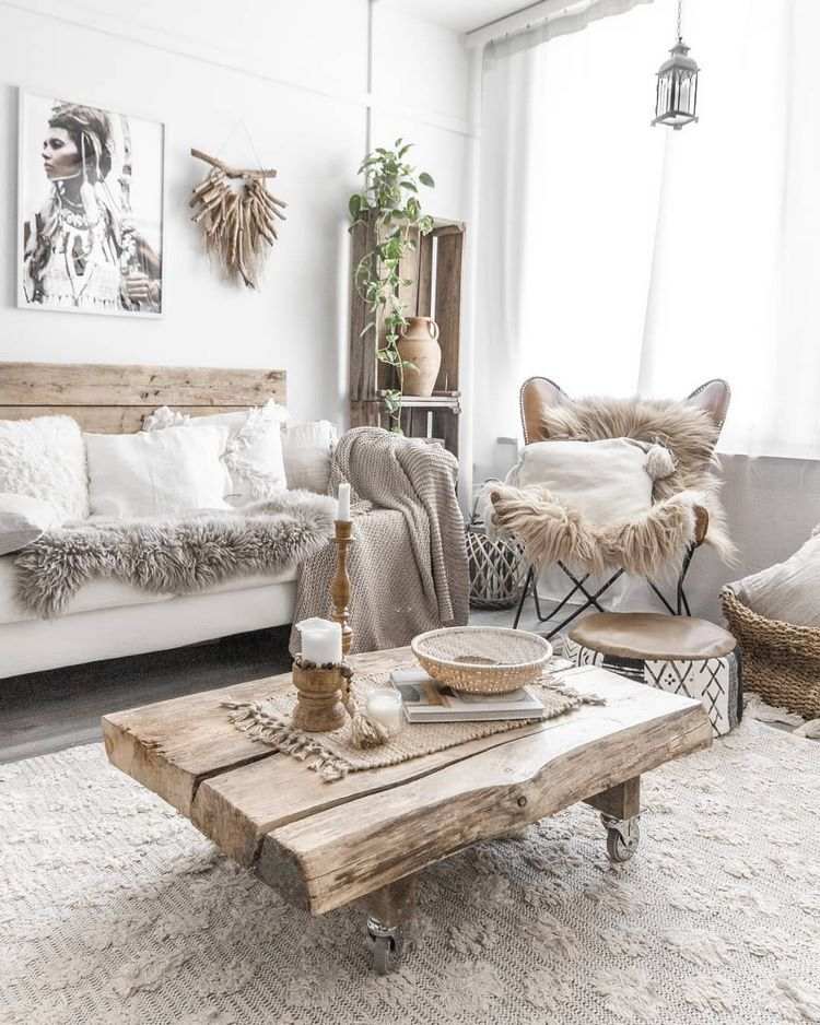 40 Outstanding Boho chic living room decor ideas in natural colors