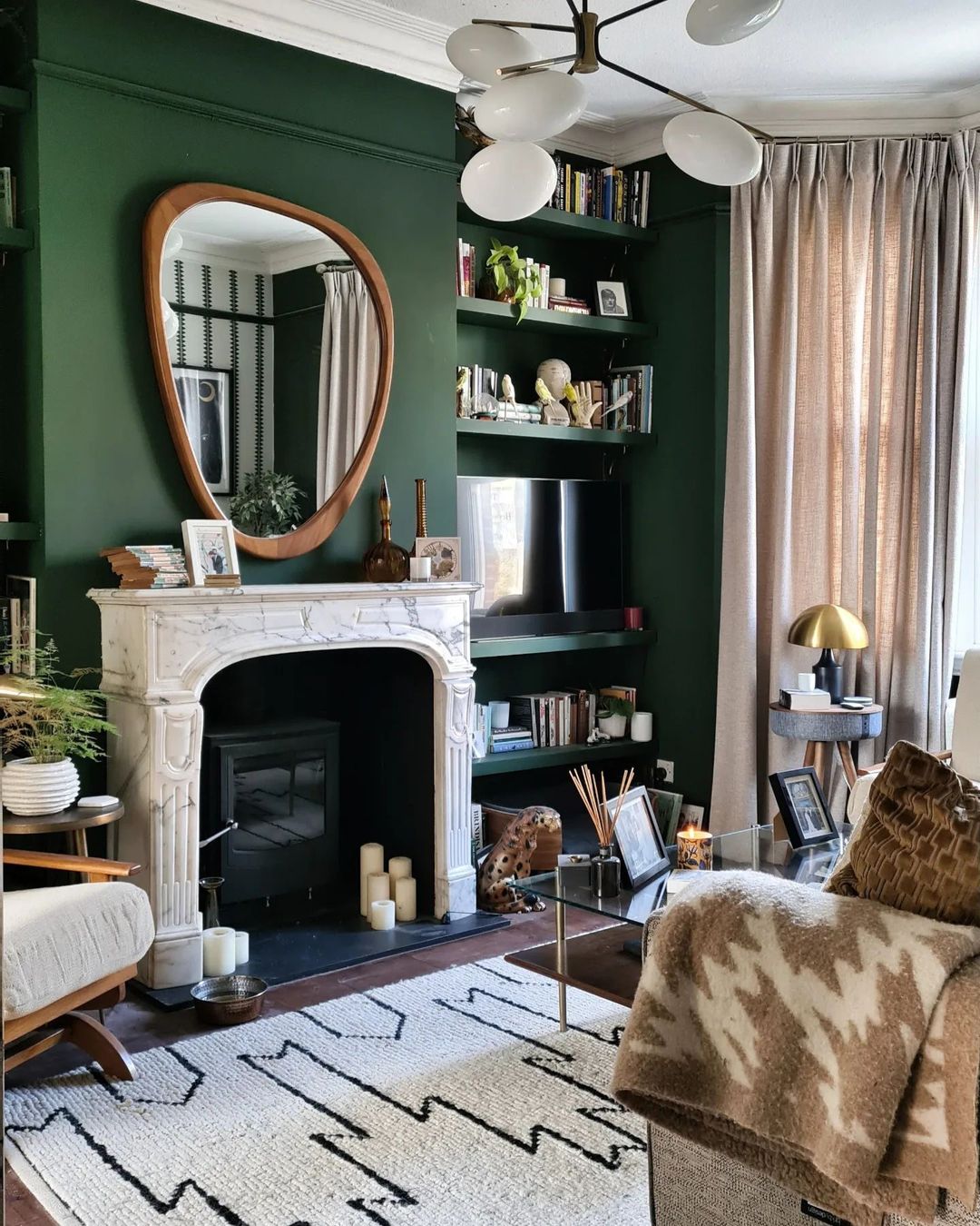Dark Green Living Room Furniture