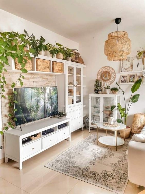 Bring Life To Your Living Room: Creative Potted Plant Arrangement