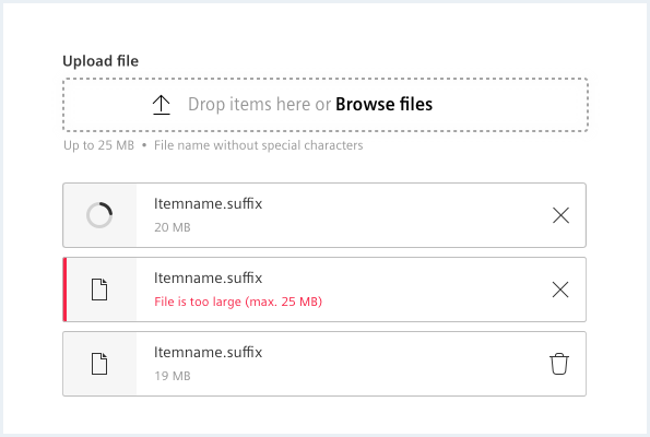Dropzone | UI Design & Patterns | User Experience Toolkit For Insights Hub And Industrial IoT