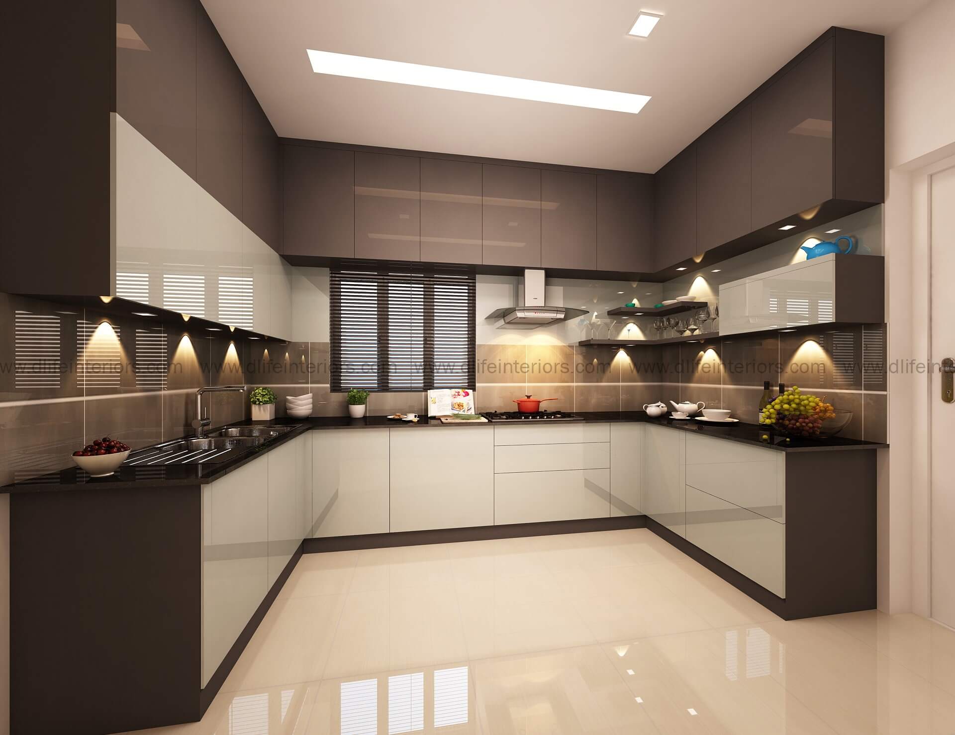 DLIFE Macaroon- Long & Spacious Modular Kitchen