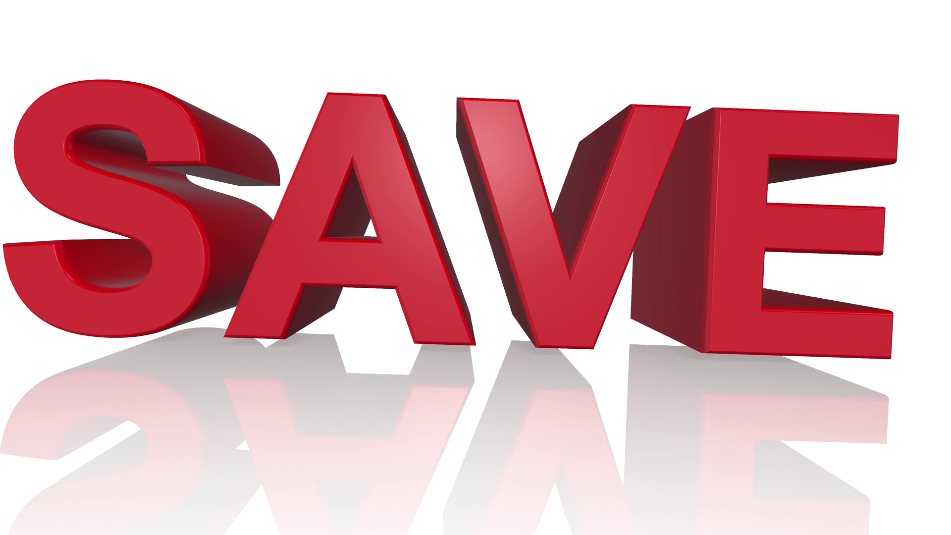 Save Red 3D Text Title On White Background Animation Render Motion Background - Storyblocks