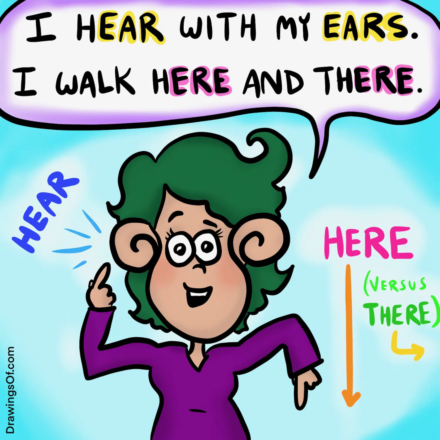 &quot;Here, Here!&quot; Or &quot;Hear, Hear?&quot; Learn The Answer - Drawings Of...