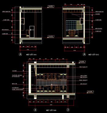 103. CAD technical drawings of kitchen cabinets for the house