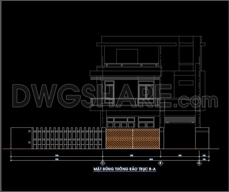 191. Download CAD drawings for technical design and construction of gate and fence for townhouse