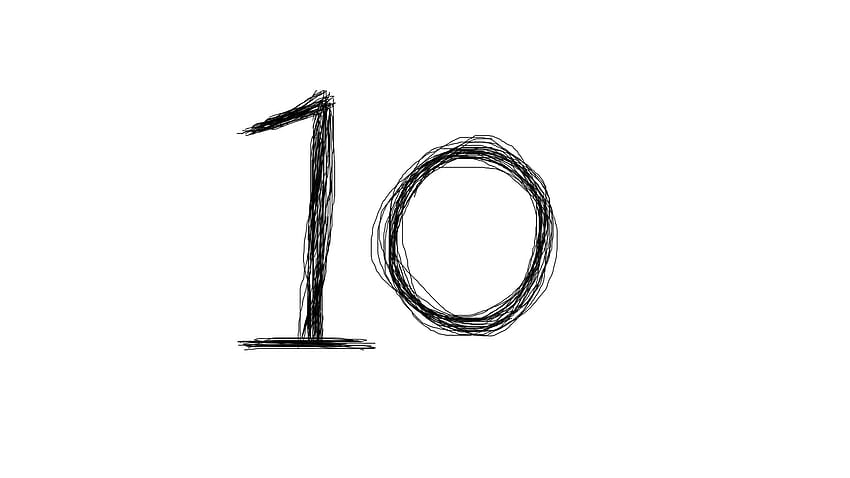 4 K Number 10 Scribble Animated Doodle Ten Motion Backgrounds HD Wallpaper| Pxfuel