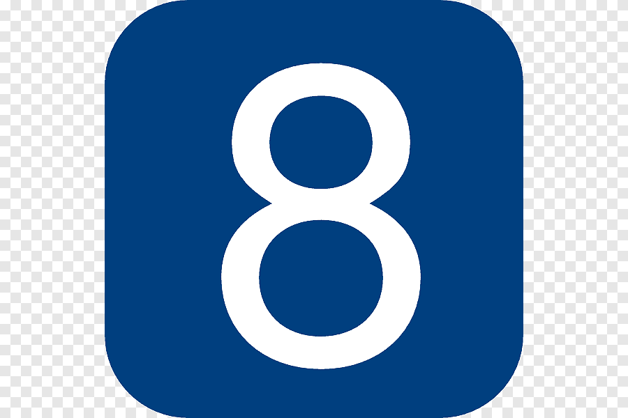 Number, Number 8, blue, number png | PNGEgg