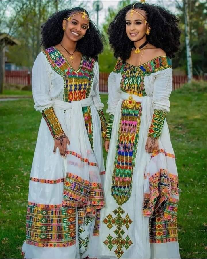 Eritrean And Ethiopian Habesha Traditional Dress / 1 - East Afro Dress: Habesha Dress, Eritrean...