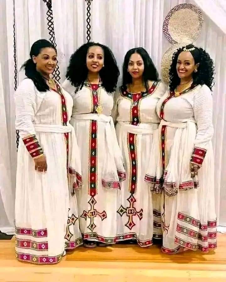 Eritrean And Ethiopian Habesha Traditional Dress / 1 - East Afro Dress: Habesha Dress, Eritrean...