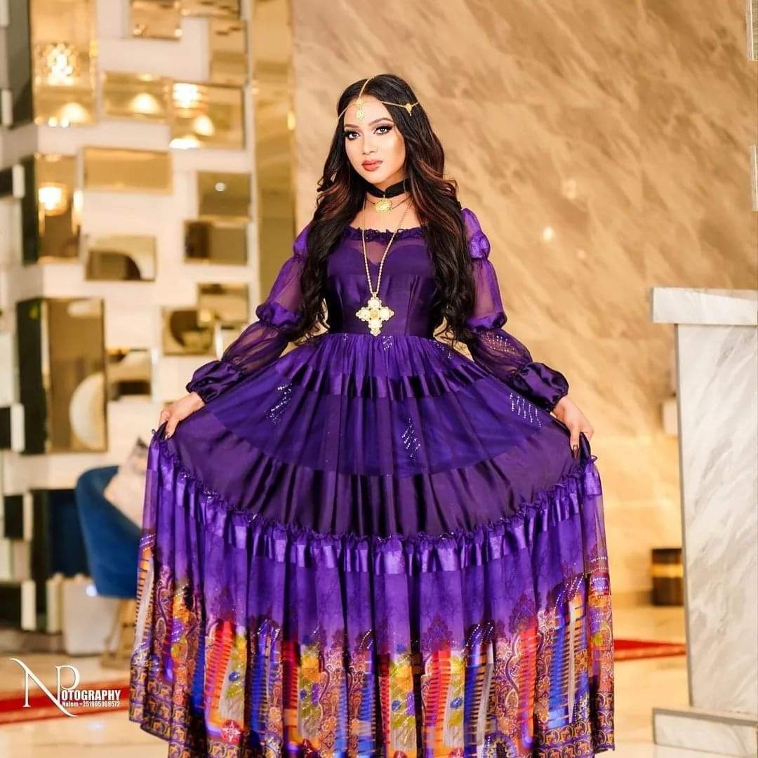 Eritrean And Ethiopian Habesha Traditional Dress - East Afro Dress: Habesha Dress, Eritrean...