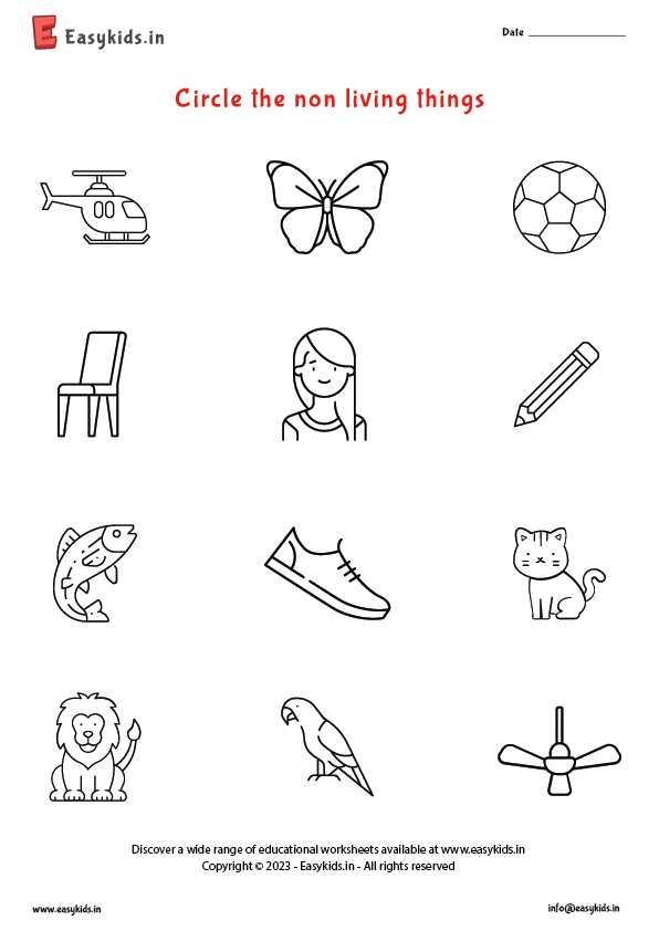 living and non living things UKG Archives - EasyKids.in