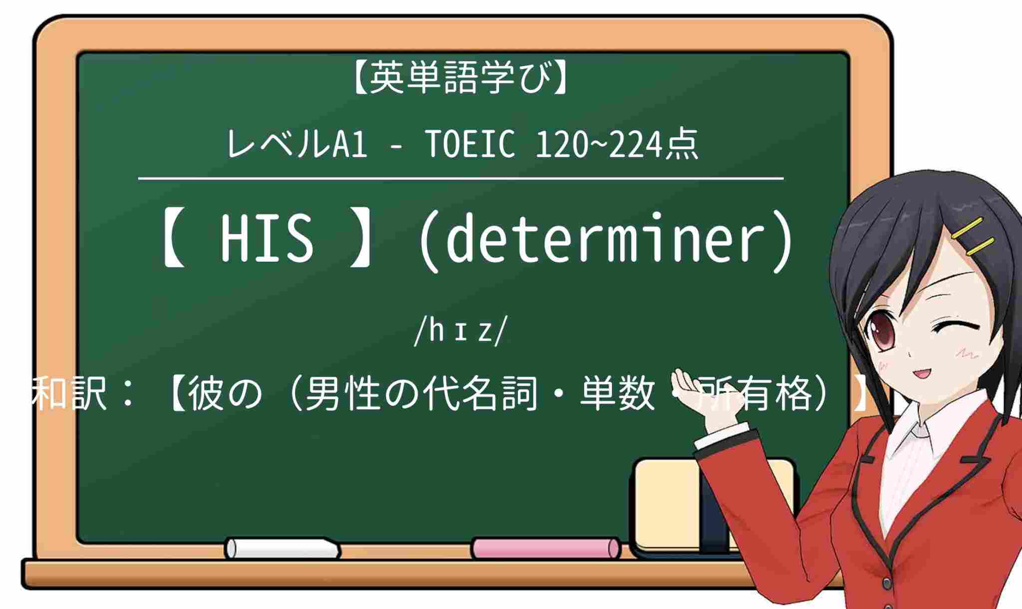 【英単語】hisを徹底解説！意味、使い方、例文、読み方
