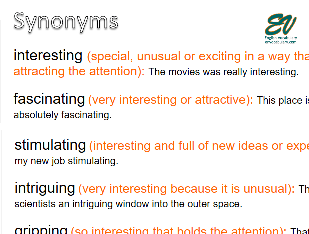 Fascinating Synonym