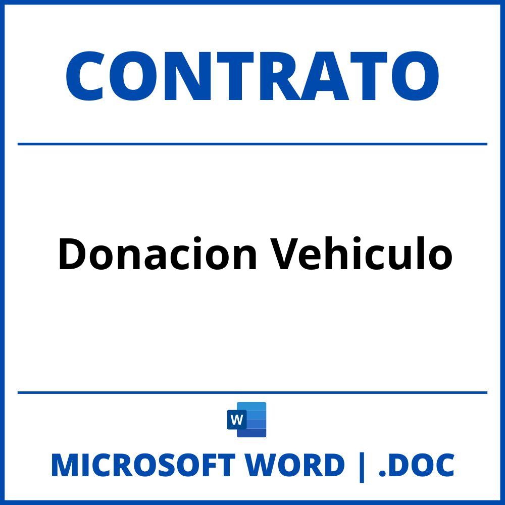 Contrato Donacion Vehiculo WORD