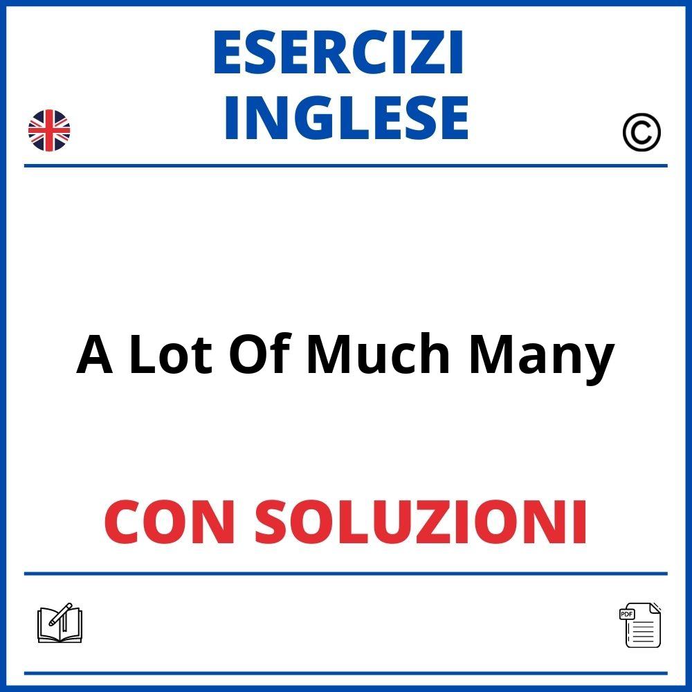 Esercizi Inglese A Lot Of Much Many PDF Con Soluzioni