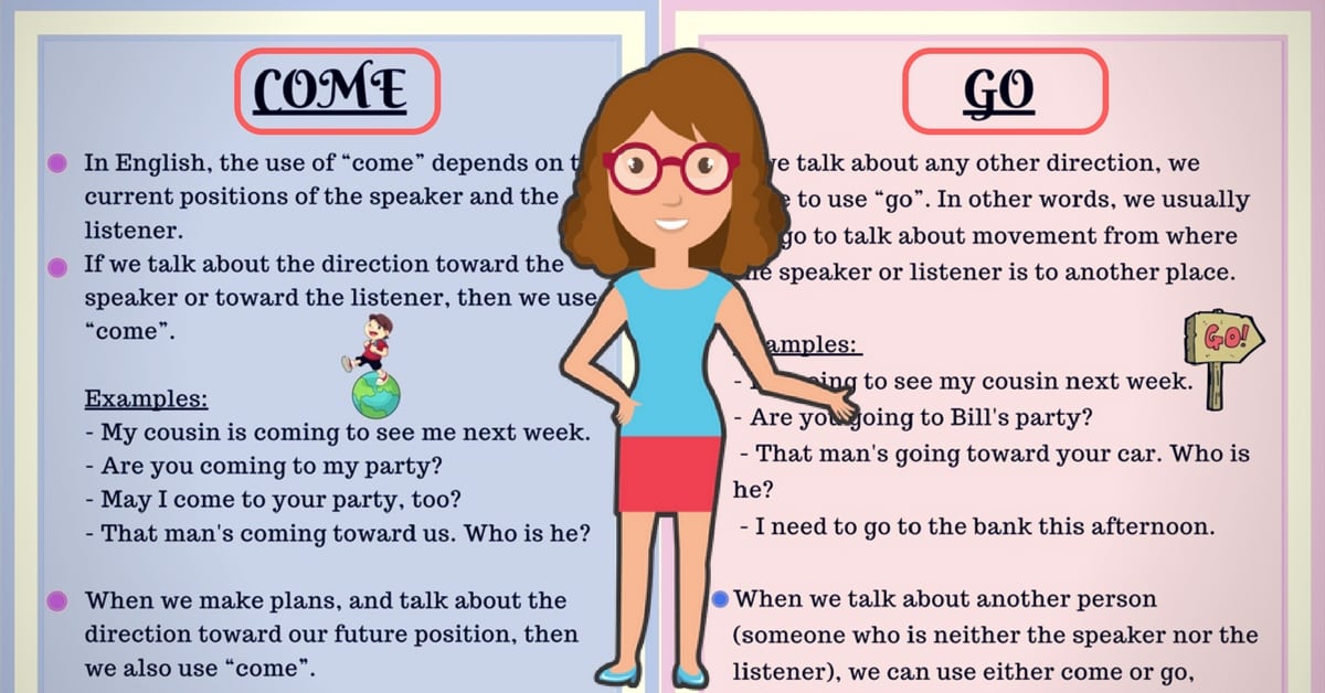 COME And GO: How To Use Come Vs. Go Correctly - ESLBUZZ