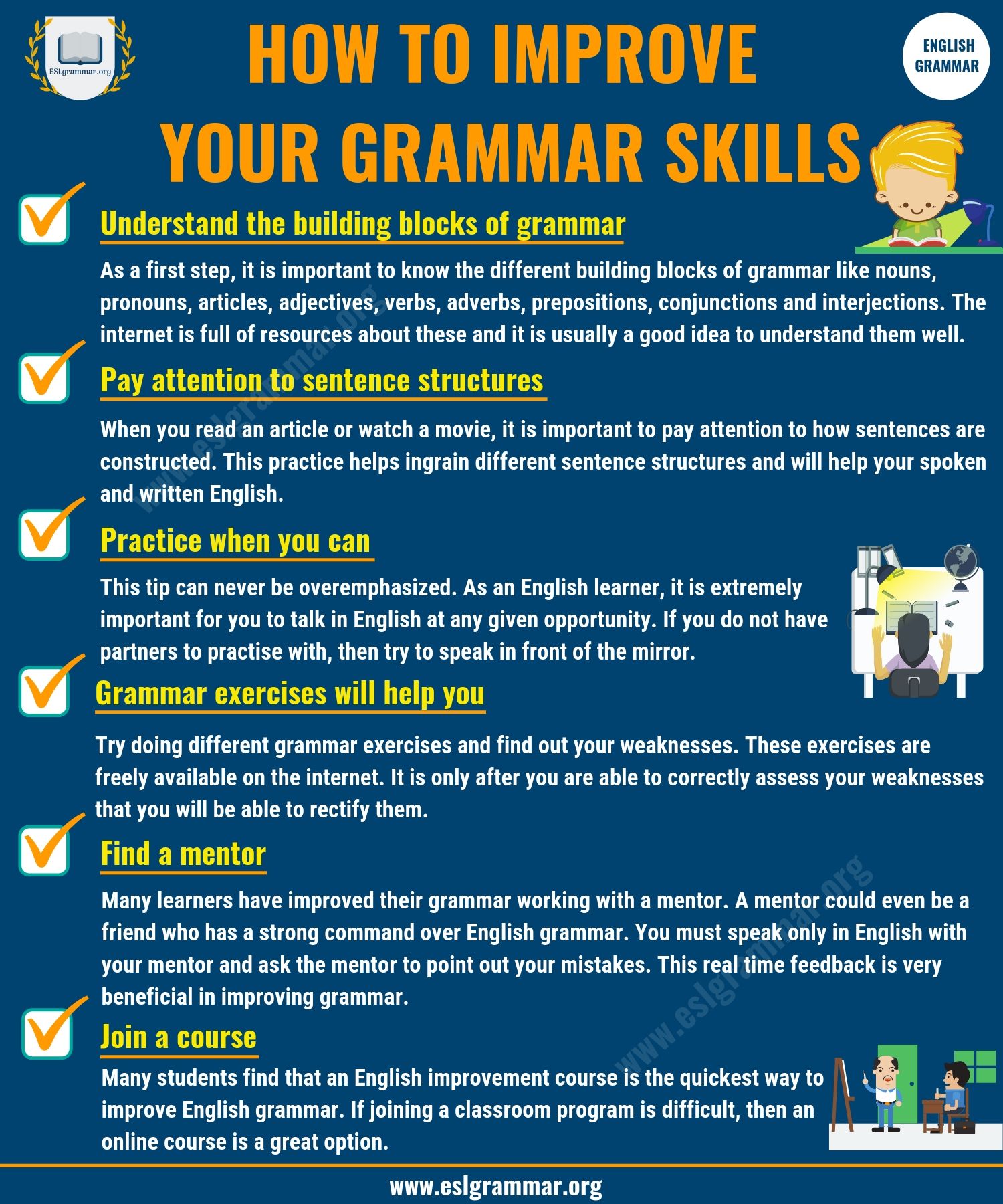 Learn English Grammar | Online Grammar Lessons - ESL Grammar