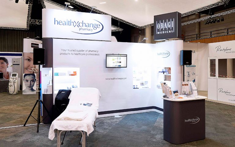 Minimal 3m X 3m Exhibition Display Stand For Health X Change - Exhibition Stand Ideas