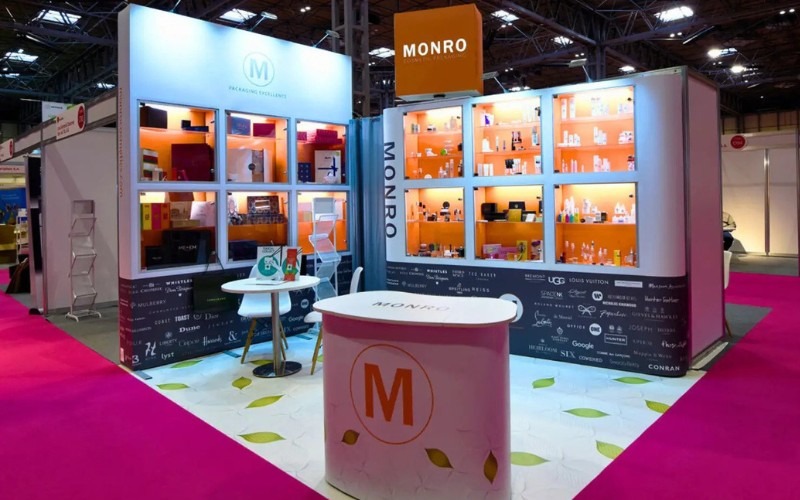 Engaging, Orange And White 4m X 3m Stand For Monro Ltd