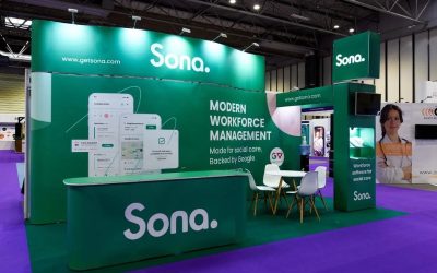 Wonderful Forest Green 6m X 3m Exhibition Stand For Sona