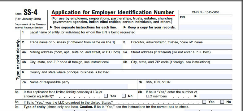 Locate Federal Tax Identification Number