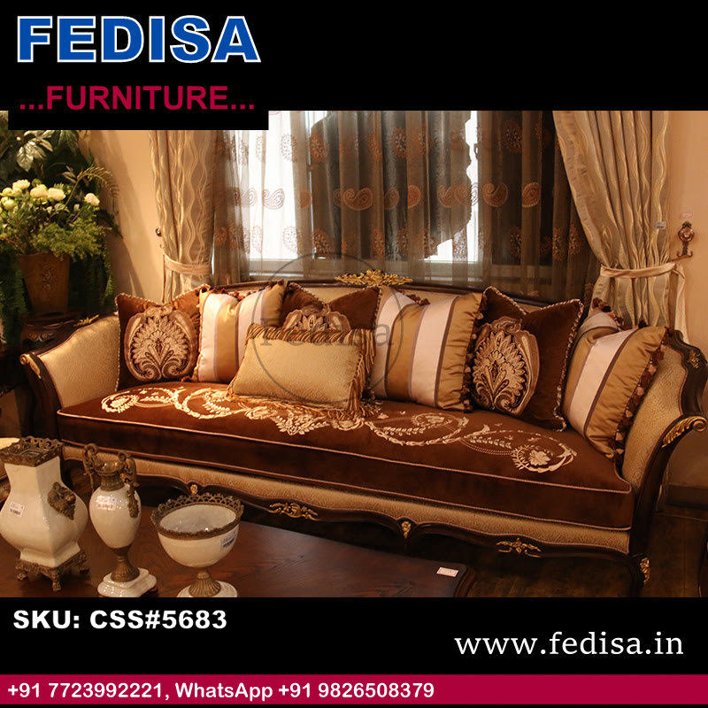 Luxury Classic Sofa Set Blue Sofa Set Living Room 2 Seater Wooden Sofa Set L Shaped Couch Recliner