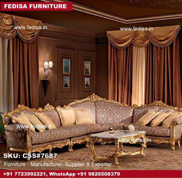 Luxury Classic Sofa Set Sofa Ki Gaddi Sofa Set Brown Colour Wooden Sofa 5 Seater